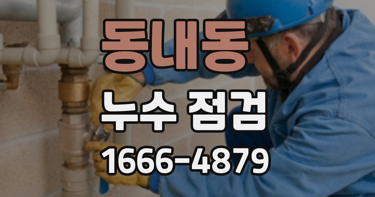 동내동 누수 점검