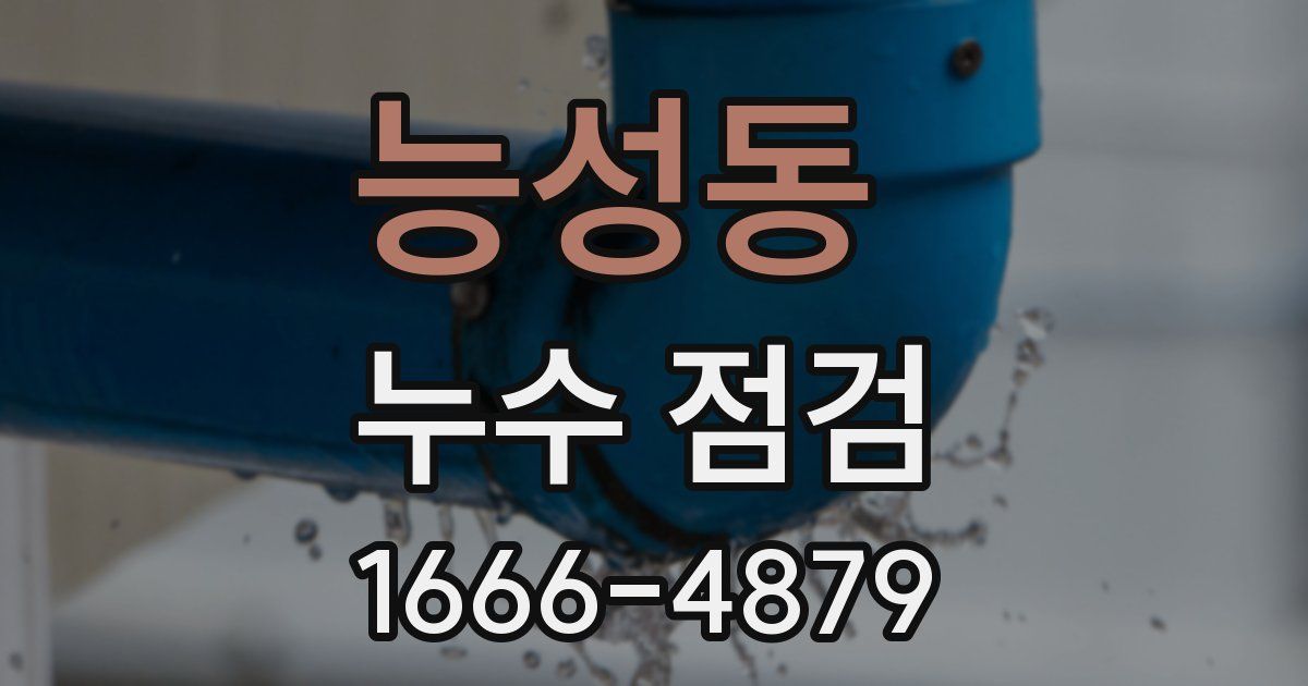 능성동 누수 점검