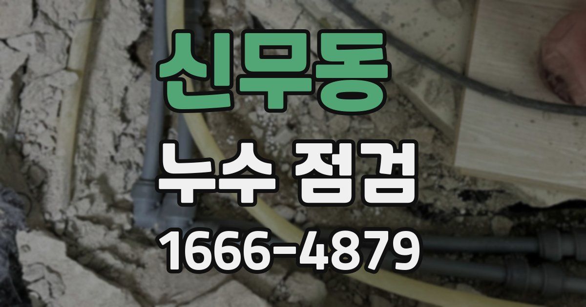 신무동 누수 점검