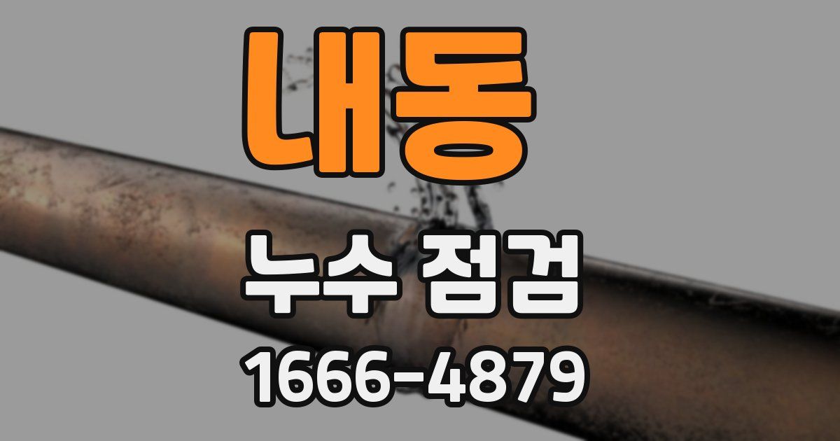 내동 누수 점검