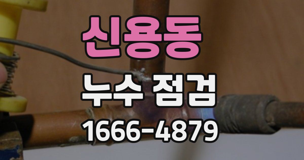 신용동 누수 점검