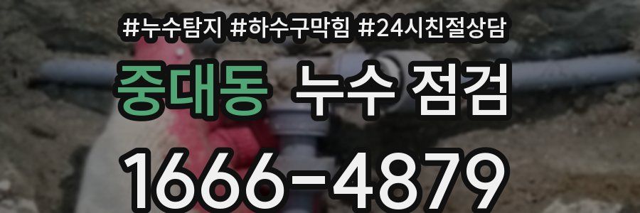 중대동 누수 점검