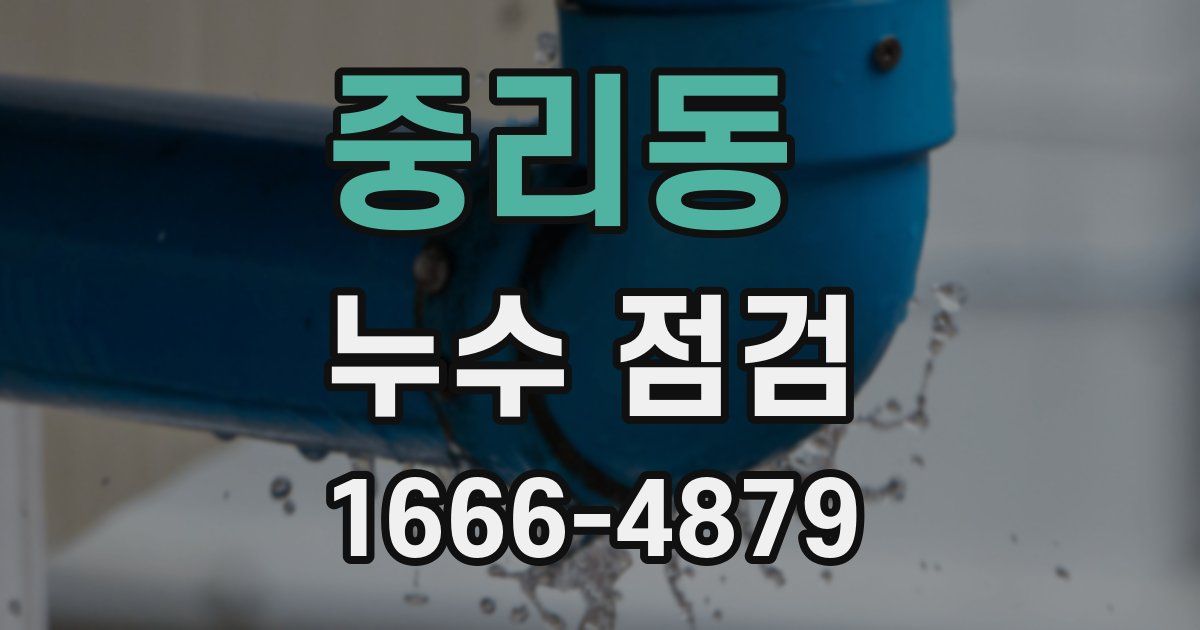 중리동 누수 점검