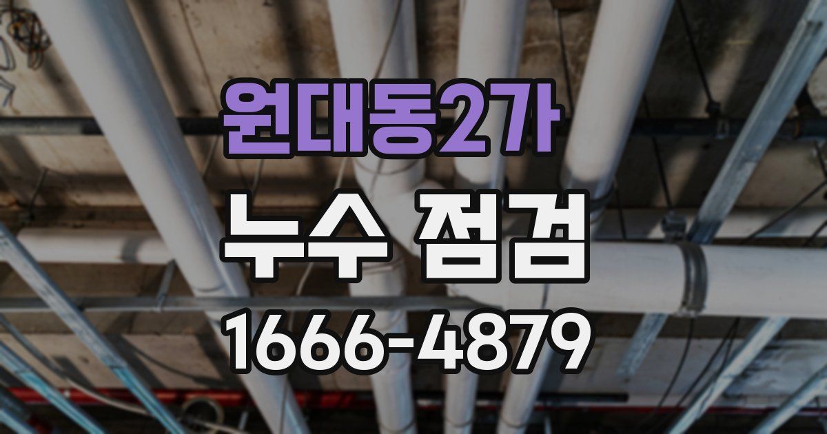 원대동2가 누수 점검
