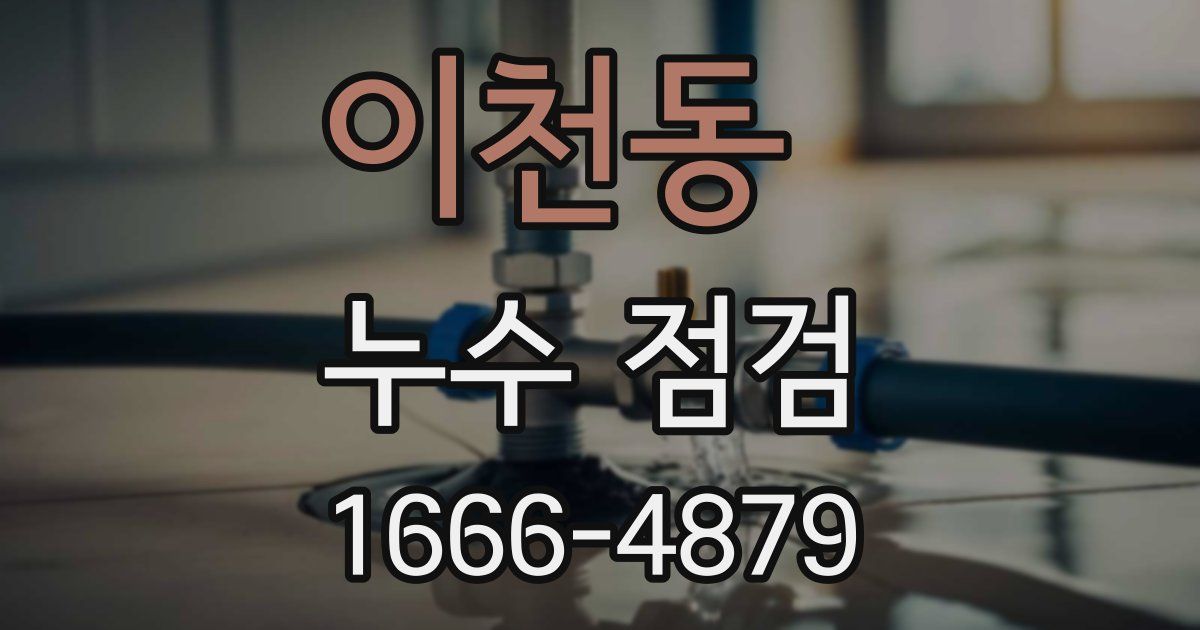 이천동 누수 점검