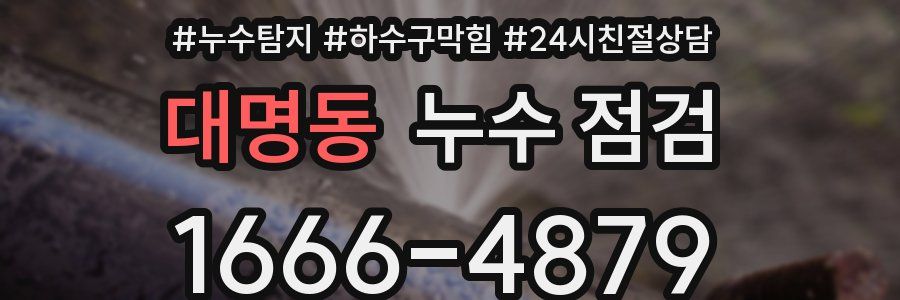 대명동 누수 점검