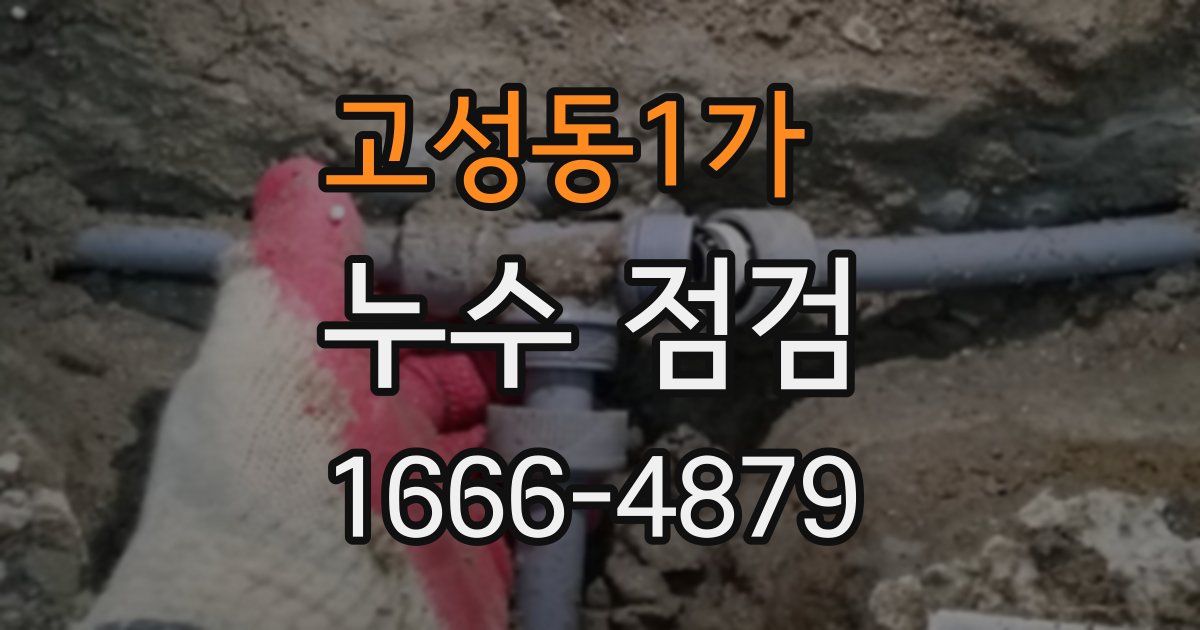 고성동1가 누수 점검
