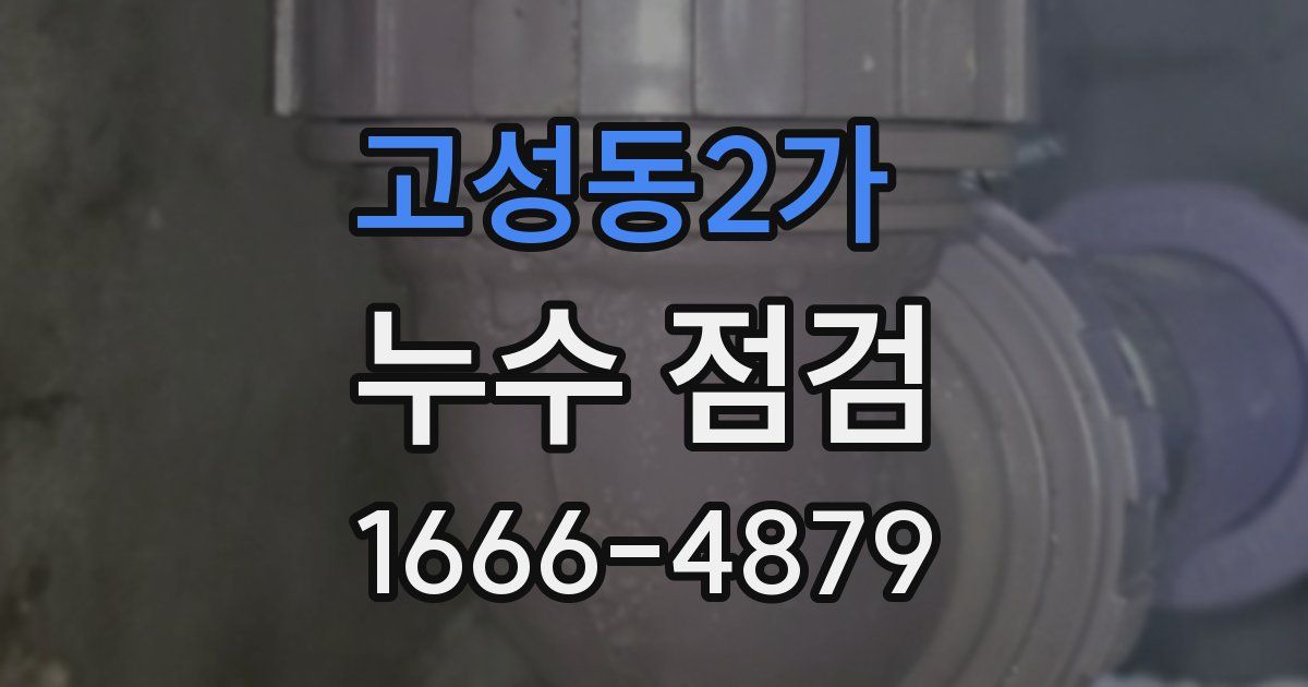 고성동2가 누수 점검