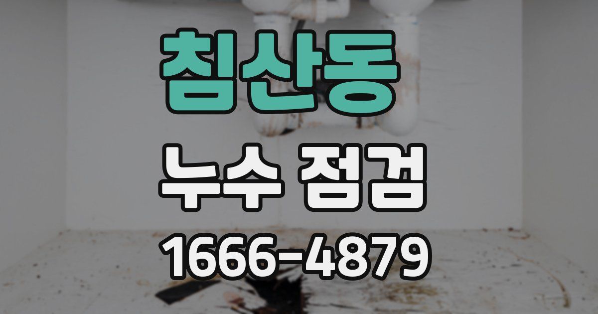 침산동 누수 점검
