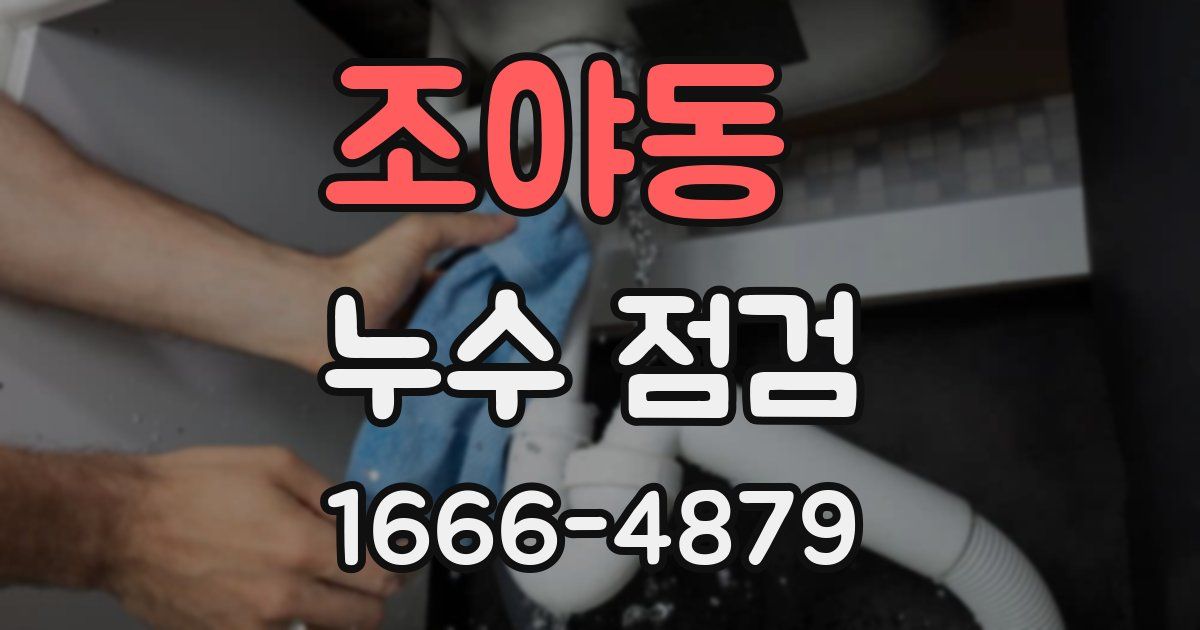 조야동 누수 점검