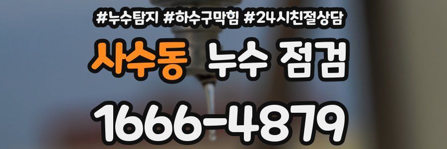 사수동 누수 점검