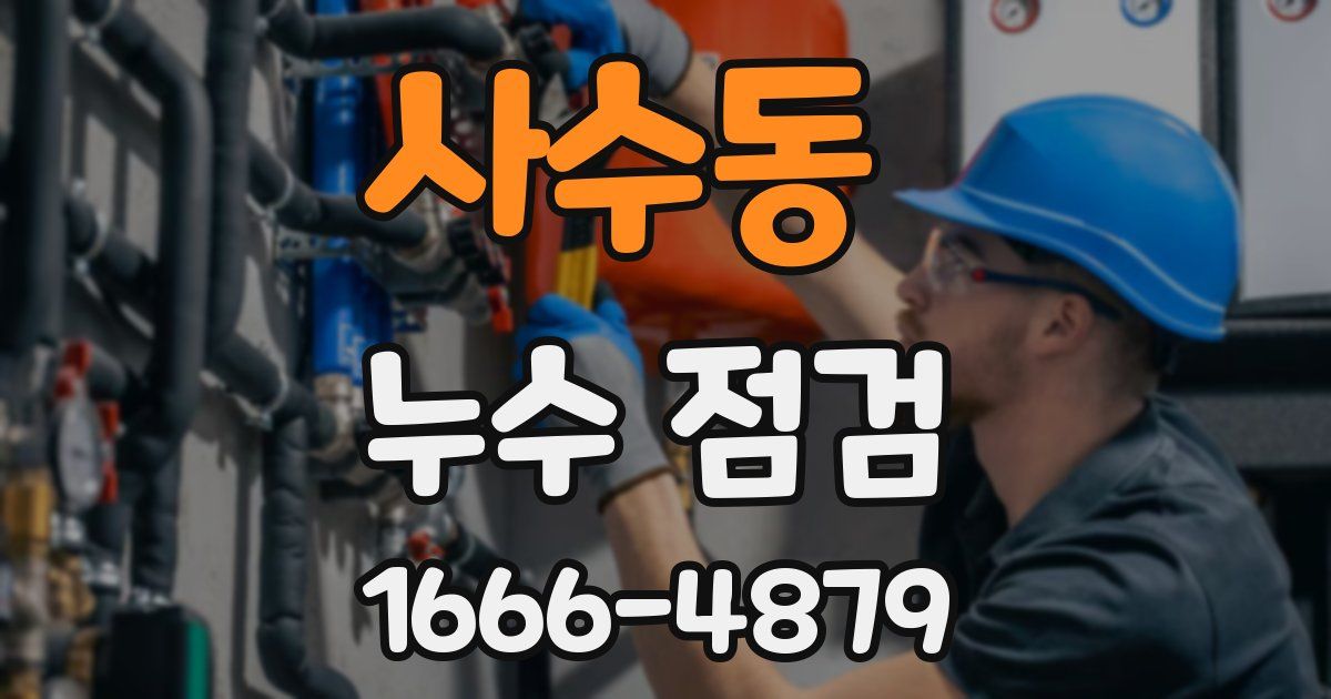 사수동 누수 점검