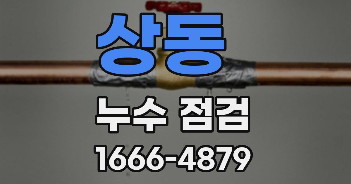 상동 누수 점검