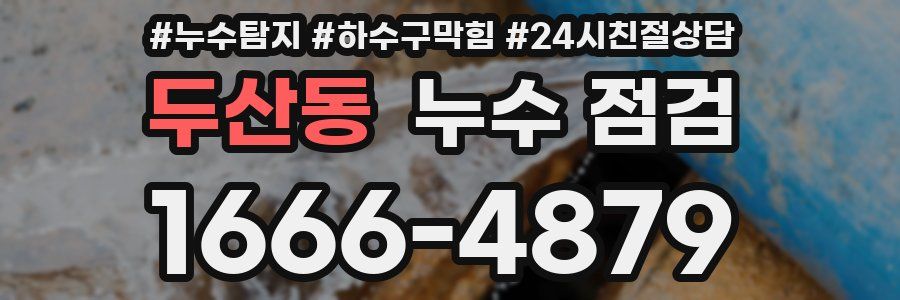 두산동 누수 점검