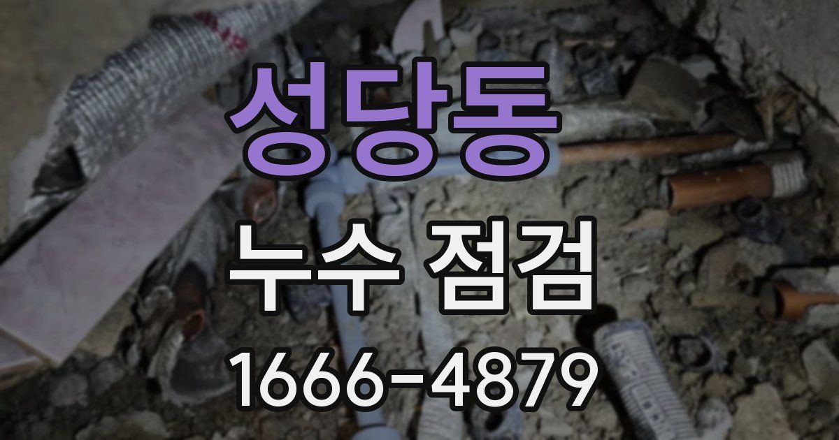 성당동 누수 점검