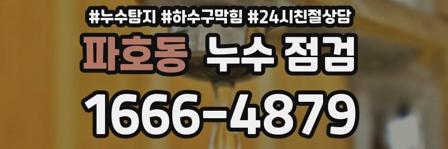 파호동 누수 점검