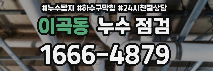 이곡동 누수 점검