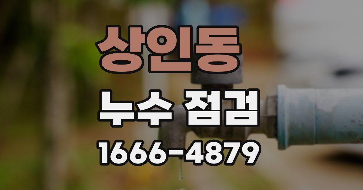 상인동 누수 점검
