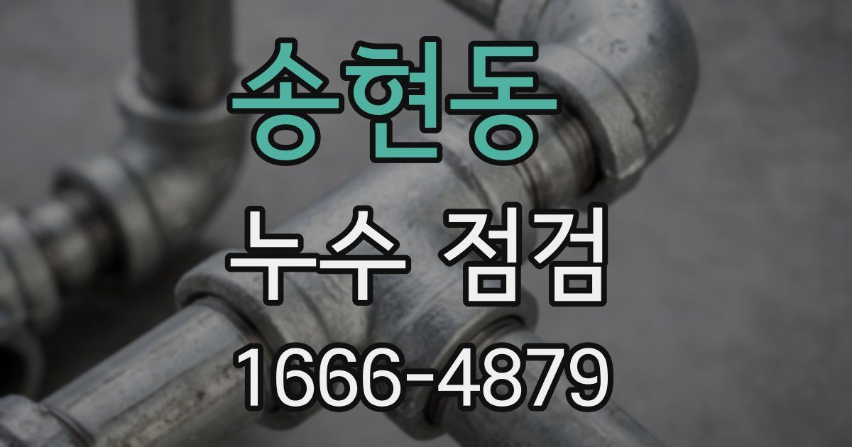 송현동 누수 점검