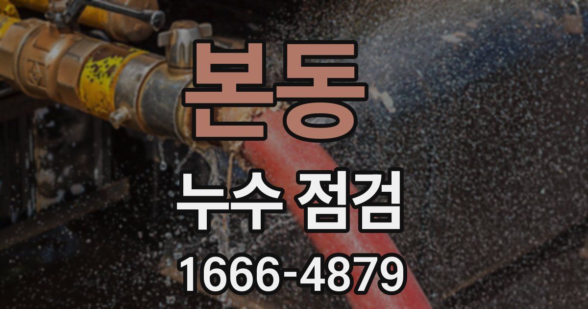본동 누수 점검