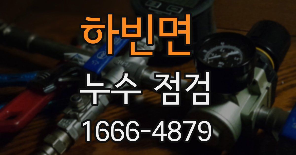 하빈면 누수 점검