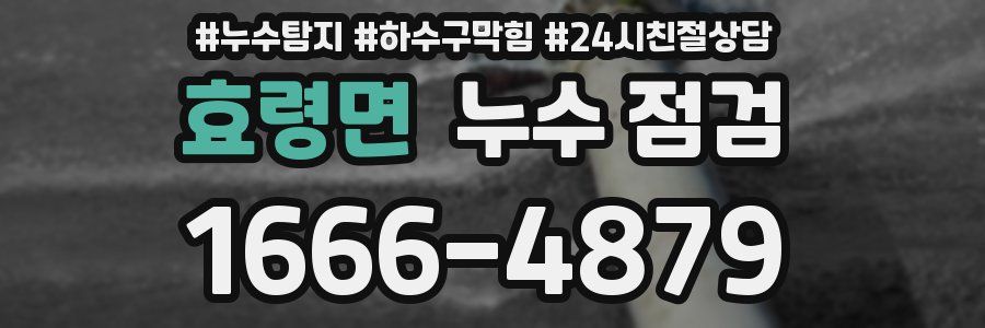 효령면 누수 점검