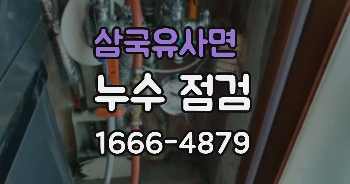 삼국유사면 누수 점검
