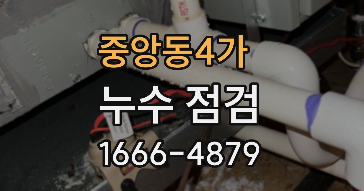 중앙동4가 누수 점검