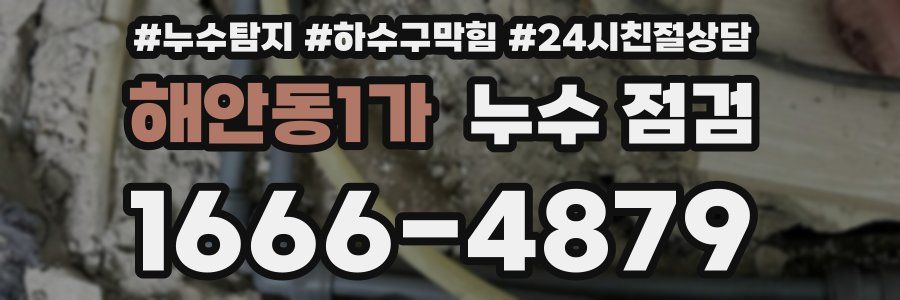해안동1가 누수 점검