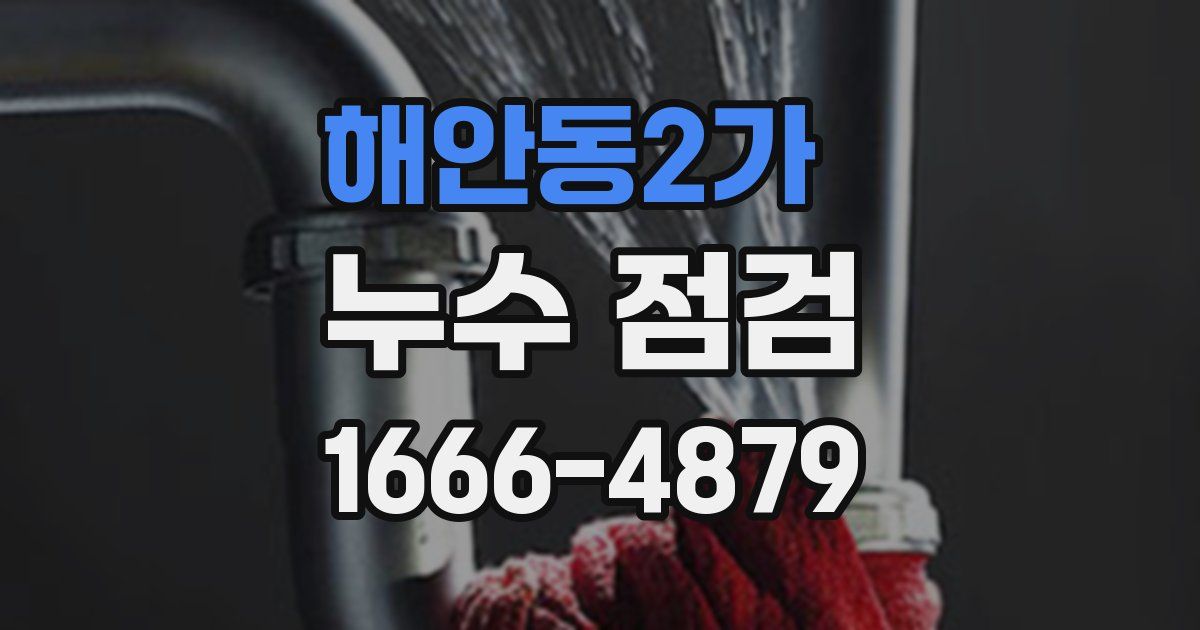 해안동2가 누수 점검