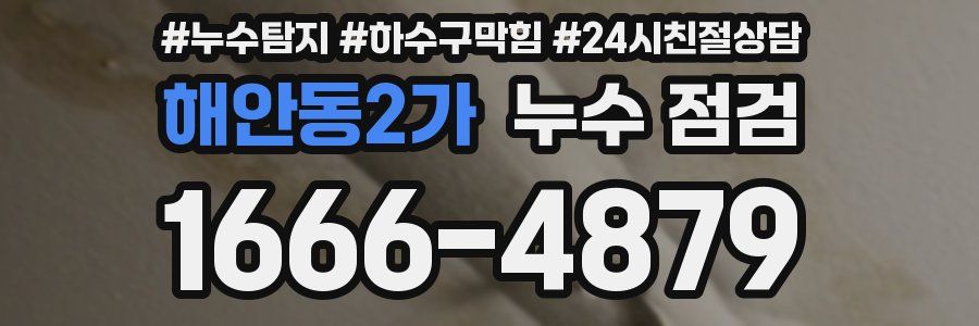 해안동2가 누수 점검
