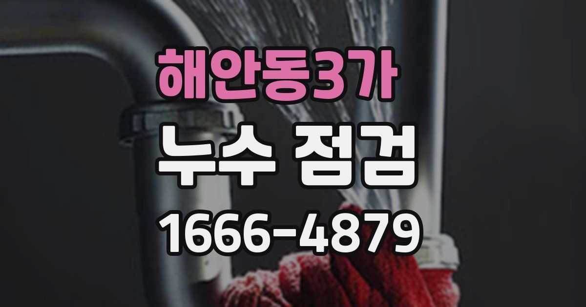 해안동3가 누수 점검