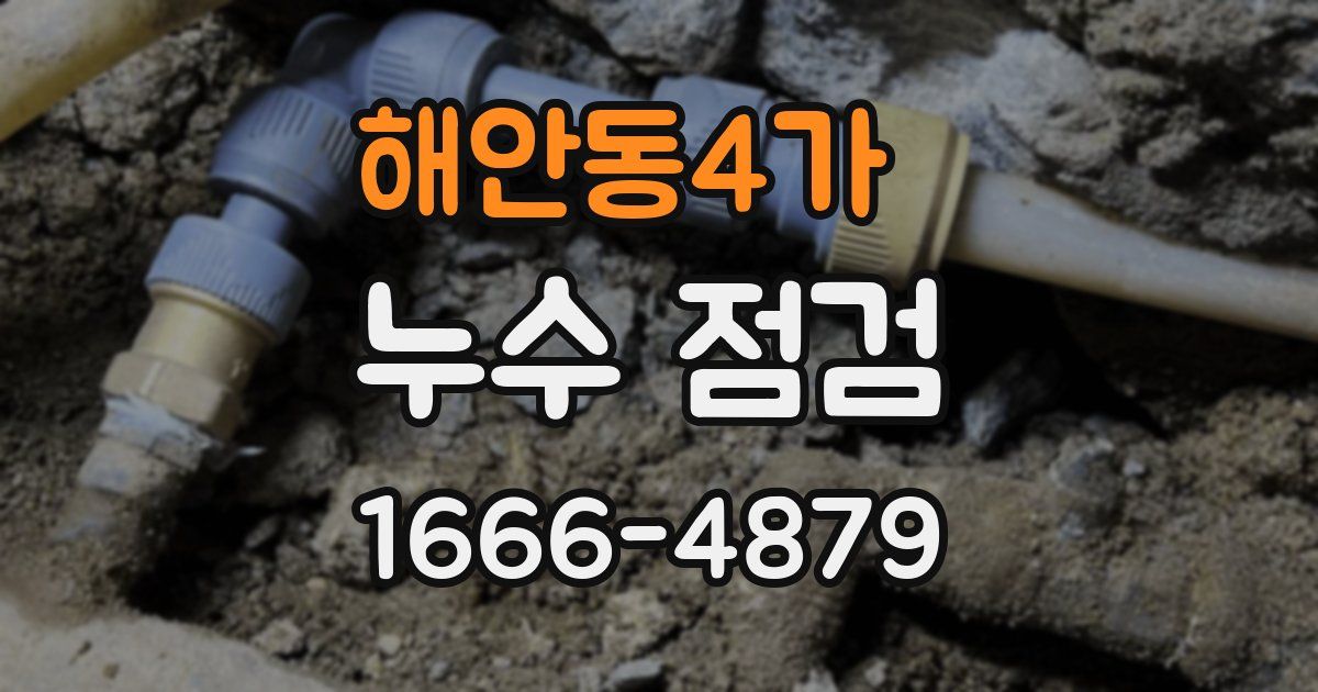 해안동4가 누수 점검