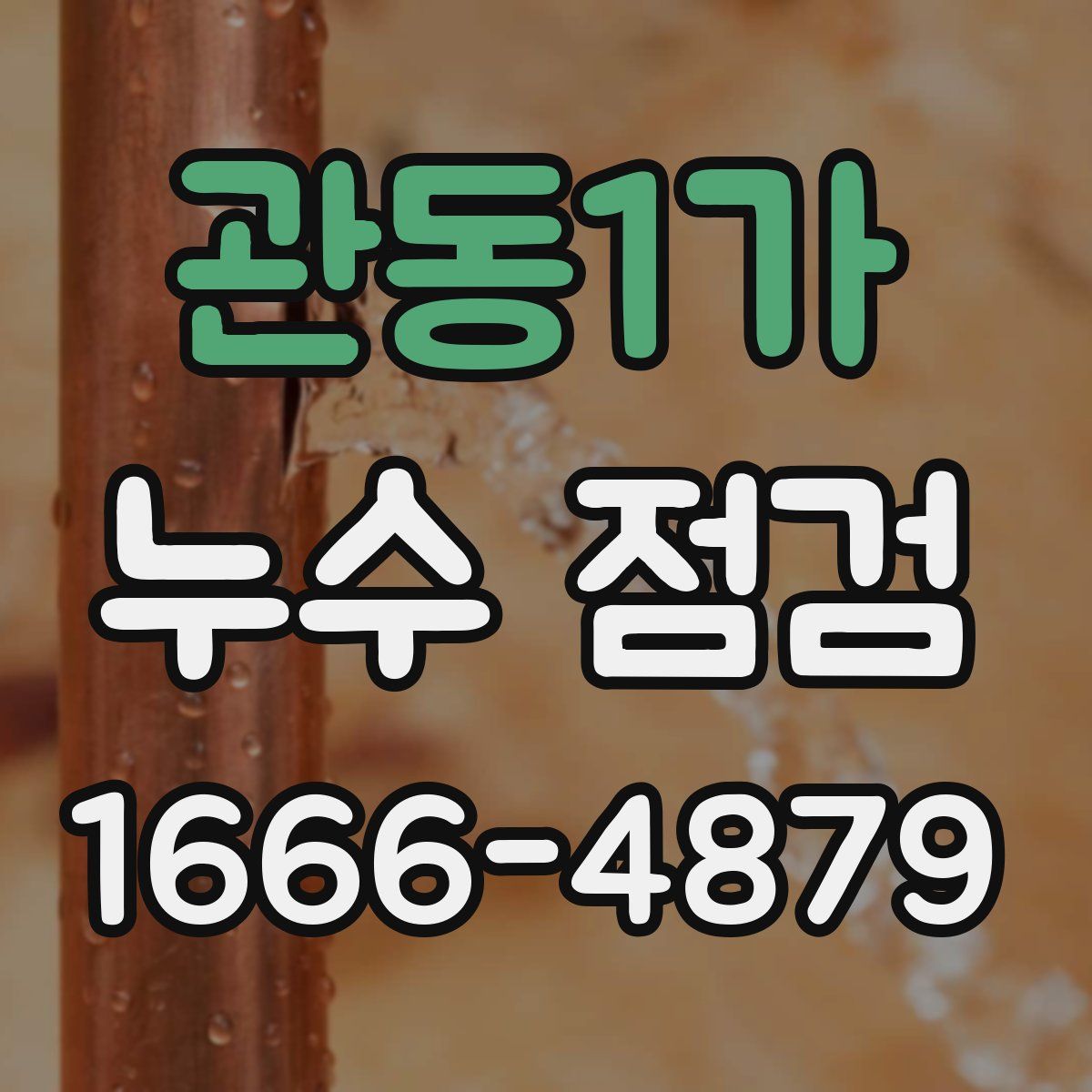 관동1가 누수 점검