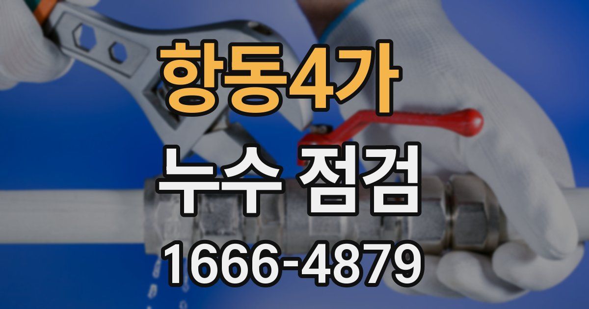 항동4가 누수 점검