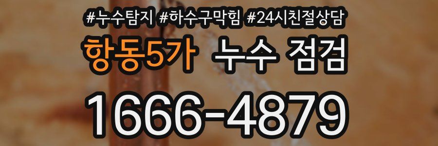 항동5가 누수 점검