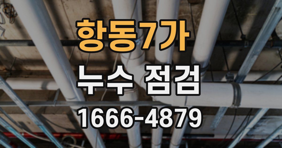 항동7가 누수 점검