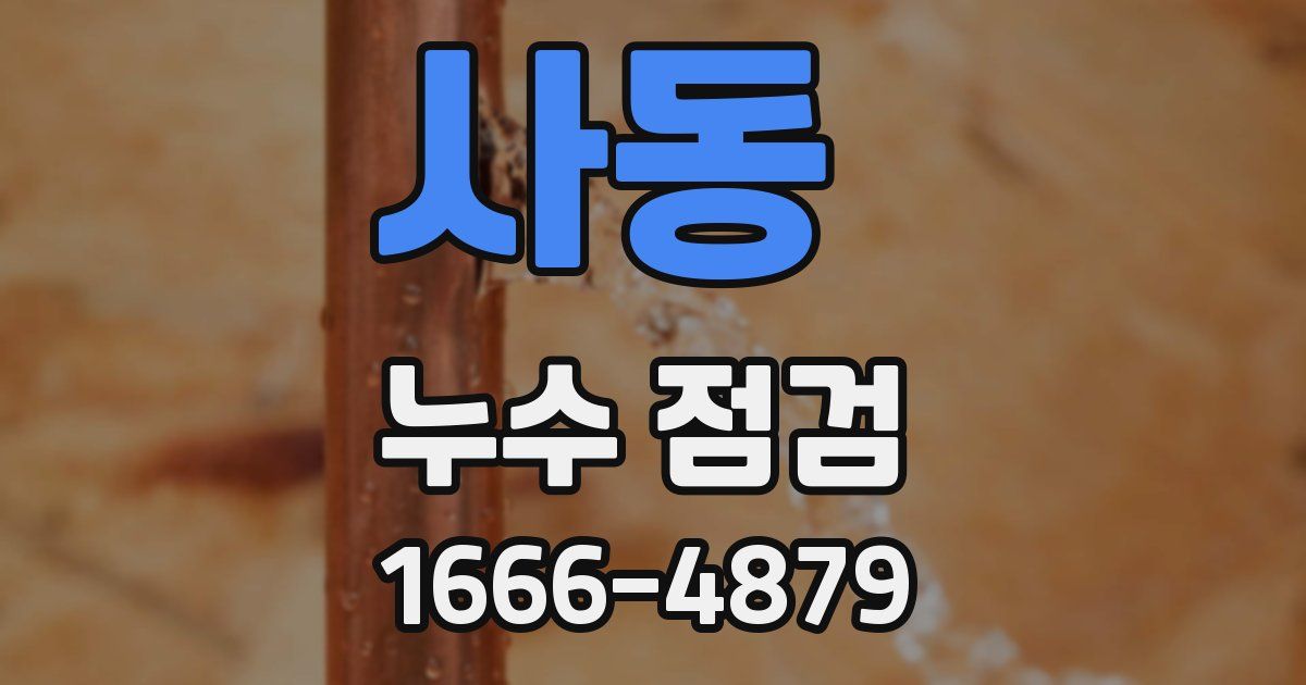 사동 누수 점검