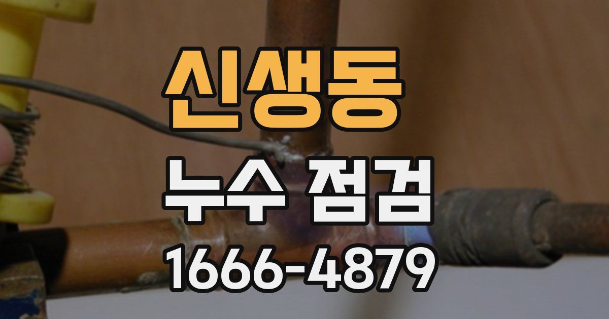 신생동 누수 점검