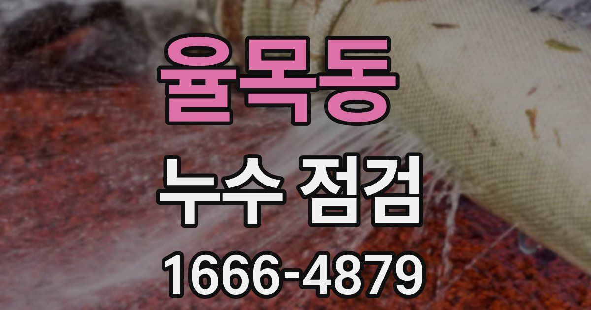 율목동 누수 점검