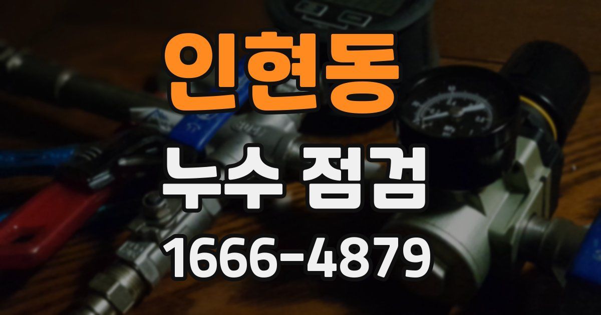 인현동 누수 점검