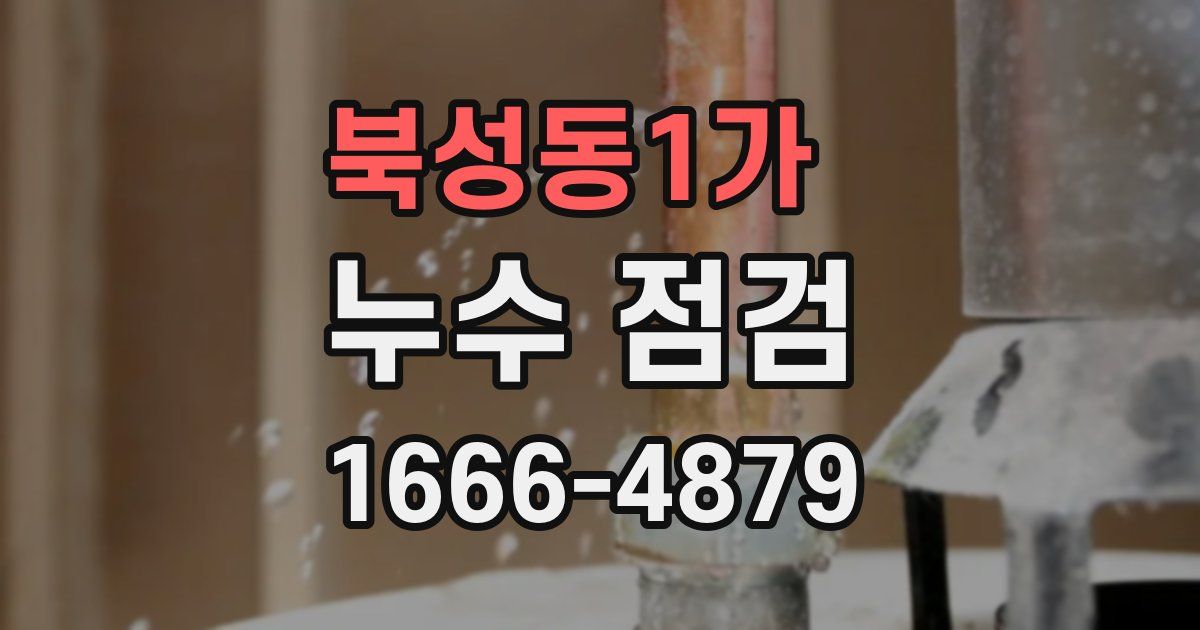 북성동1가 누수 점검
