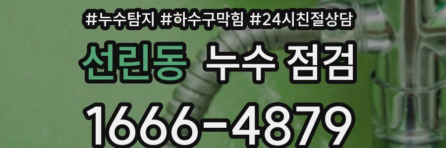 선린동 누수 점검