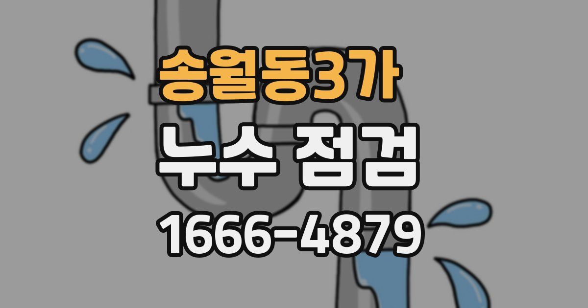 송월동3가 누수 점검