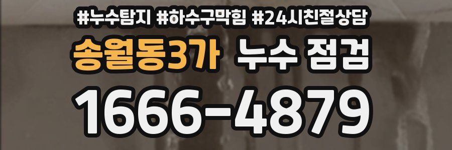 송월동3가 누수 점검