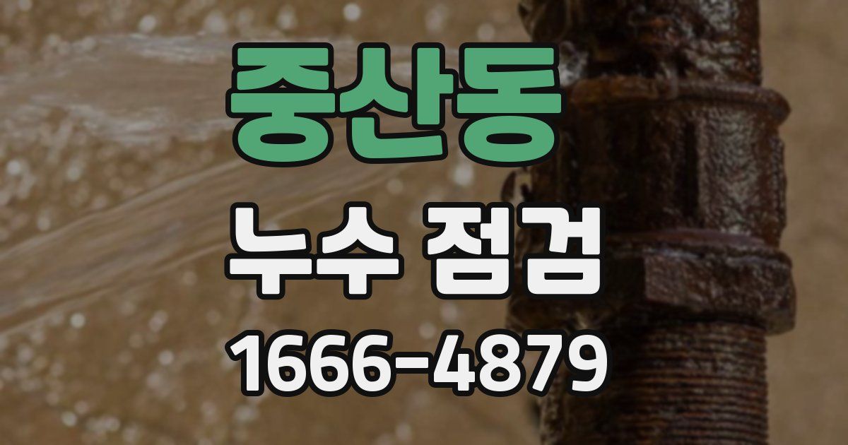 중산동 누수 점검
