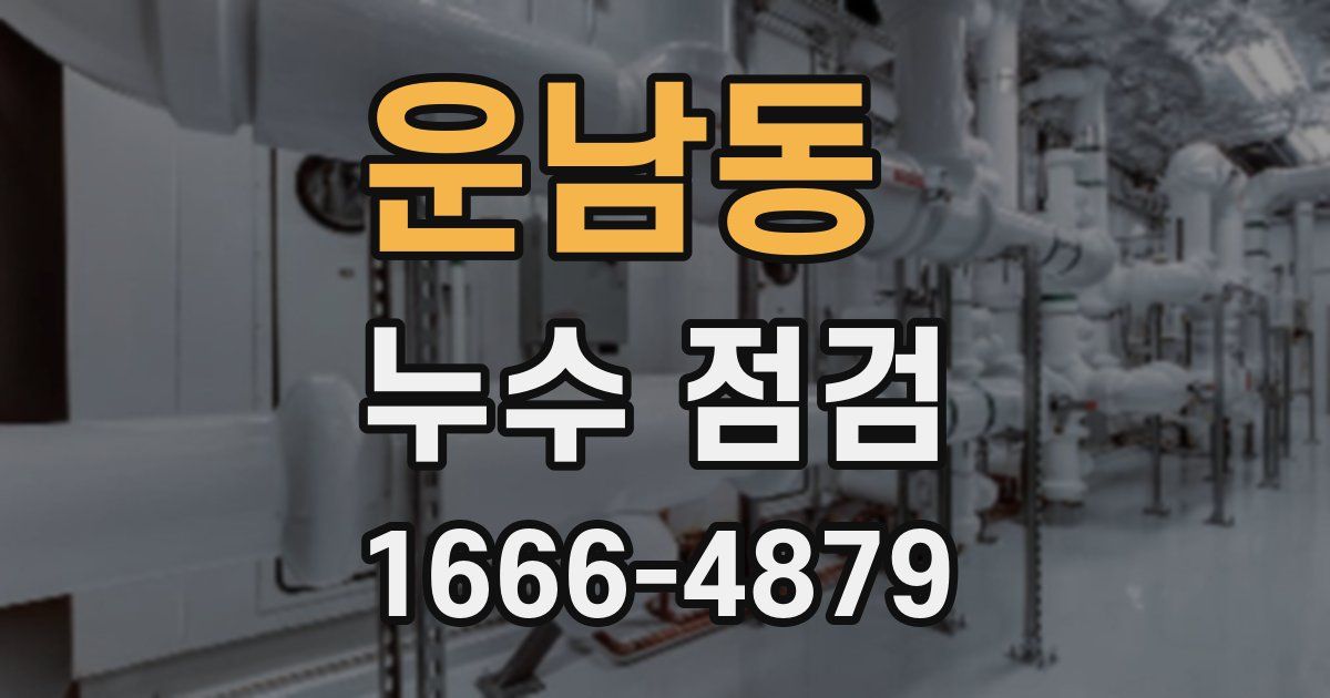 운남동 누수 점검