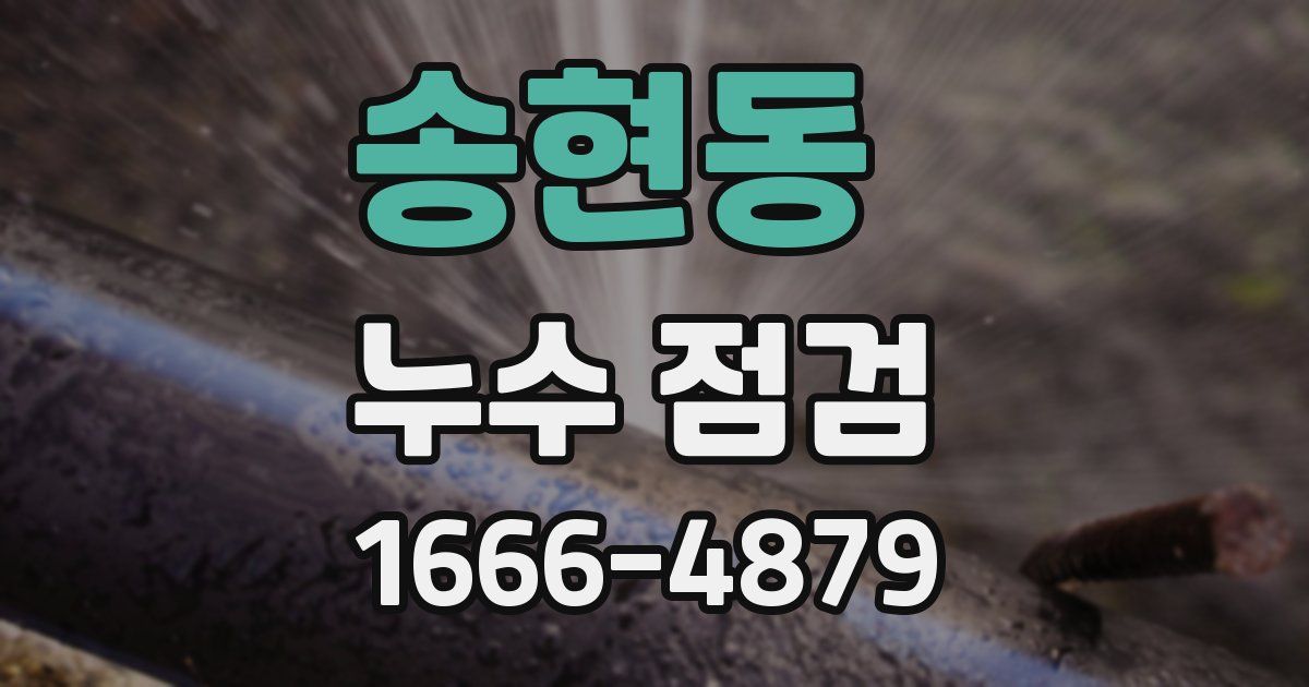 송현동 누수 점검
