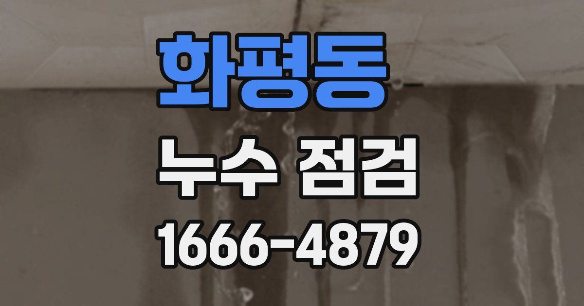 화평동 누수 점검