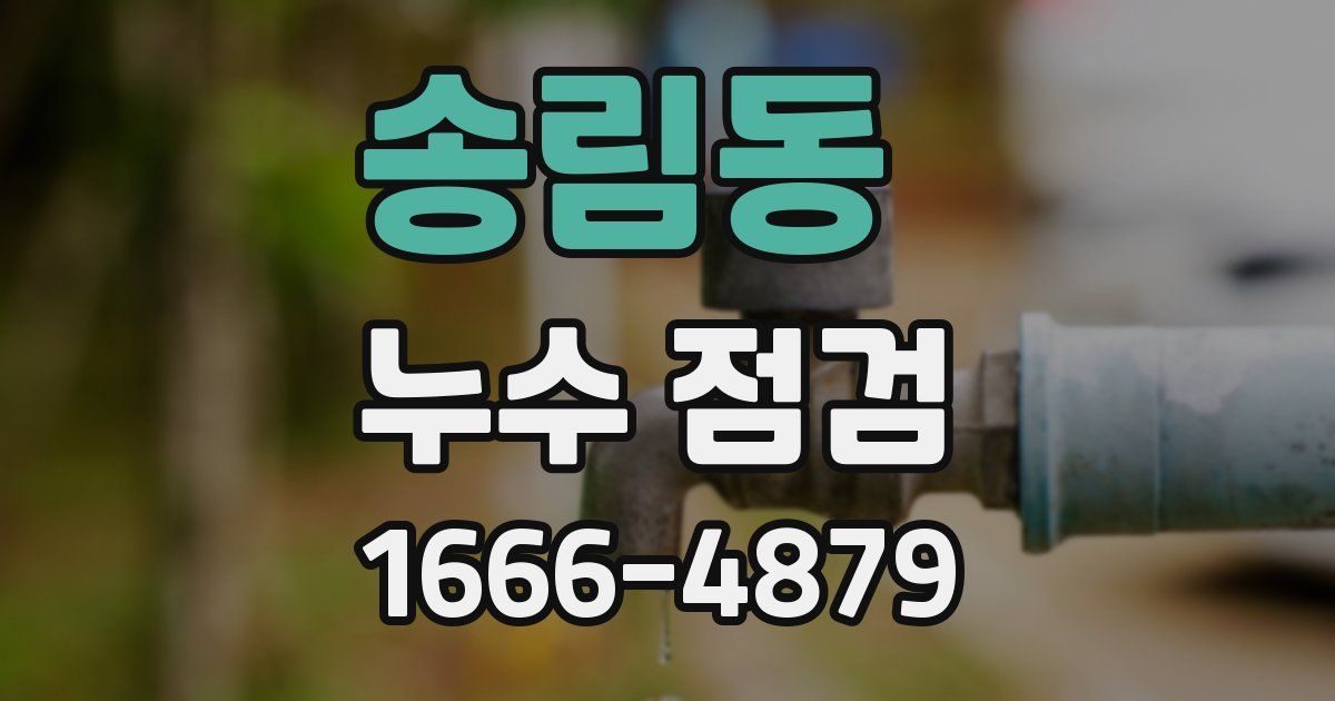 송림동 누수 점검